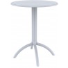 Octopus Round Bistro Table Silver Gray 