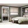Manhattan Comfort Mulberry 35.9 Open Double Hanging Modern Wardrobe Closet with 2 Hanging Rods in White - Manhattan Comfort Mulberry 35.9 Open Double Hanging Modern Wardrobe Closet with 2 Hanging Rods in White