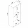 Manhattan Comfort Mulberry 35.9 Open Double Hanging Modern Wardrobe Closet with 2 Hanging Rods - Manhattan Comfort Mulberry 35.9 Open Double Hanging Modern Wardrobe Closet with 2 Hanging Rods