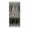 Manhattan Comfort Mulberry 35.9 Open Double Hanging Modern Wardrobe Closet with 2 Hanging Rods in White Open - Manhattan Comfort Mulberry 35.9 Open Double Hanging Modern Wardrobe Closet with 2 Hanging Rods in White Open