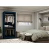Manhattan Comfort Mulberry 35.9 Open Double Hanging Modern Wardrobe Closet with 2 Hanging Rods in Tatiana Midnight Blue - Manhattan Comfort Mulberry 35.9 Open Double Hanging Modern Wardrobe Closet with 2 Hanging Rods in Tatiana Midnight Blue