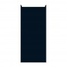 Manhattan Comfort Mulberry 35.9 Open Double Hanging Modern Wardrobe Closet with 2 Hanging Rods in Tatiana Midnight Blue Back
