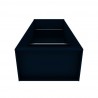 Manhattan Comfort Mulberry 35.9 Open Double Hanging Modern Wardrobe Closet with 2 Hanging Rods in Tatiana Midnight Blue 