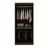 Manhattan Comfort Mulberry 35.9 Open Double Hanging Modern Wardrobe Closet with 2 Hanging Rods in Brown - Manhattan Comfort Mulberry 35.9 Open Double Hanging Modern Wardrobe Closet with 2 Hanging Rods in Brown