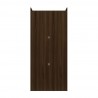 Manhattan Comfort Mulberry 35.9 Open Double Hanging Modern Wardrobe Closet with 2 Hanging Rods in Brown Back
