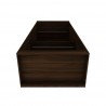 Manhattan Comfort Mulberry 35.9 Open Double Hanging Modern Wardrobe Closet with 2 Hanging Rods in Brown Bottom
