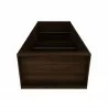 Manhattan Comfort Mulberry 35.9 Open Double Hanging Modern Wardrobe Closet with 2 Hanging Rods in Brown Bottom - Manhattan Comfort Mulberry 35.9 Open Double Hanging Modern Wardrobe Closet with 2 Hanging Rods in Brown Bottom