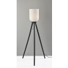 Adesso Kinsley Floor Lamp Black Wood - Adesso Kinsley Floor Lamp Black Wood