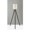 Adesso Kinsley Floor Lamp Black Wood - Adesso Kinsley Floor Lamp Black Wood
