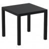 Ares Resin Square Dining Table Black 31 inch