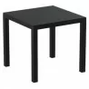 Ares Resin Square Dining Table Black 31 inch - Ares Resin Square Dining Table Black 31 inch