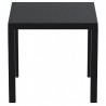 Ares Resin Square Dining Table Black 31 inch