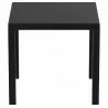 Ares Resin Square Dining Table Black 31 inch - Ares Resin Square Dining Table Black 31 inch