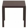 Ares Resin Square Dining Table Dark Gray 31 inch - Ares Resin Square Dining Table Dark Gray 31 inch