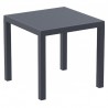 Ares Resin Square Dining Table Dove Gray 31 inch