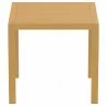 Ares Resin Square Dining Table Brown 31 inch - Ares Resin Square Dining Table Brown 31 inch