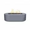 The Outdoor Plus Bispo 60" x 24" Fire Pit - Powder Coated Gray - The Outdoor Plus Bispo 60" x 24" Fire Pit - Powder Coated Gray