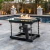 The Outdoor Plus Newton Powder Coated Fire Pit with Chain Support