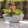 The Outdoor Plus Sedona Wood Grain Planter & Water Bowl 