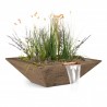 The Outdoor Plus Maya Wood Grain Planter & Water Bowl 1