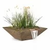 The Outdoor Plus Maya Wood Grain Planter & Water Bowl 1 - The Outdoor Plus Maya Wood Grain Planter & Water Bowl 1