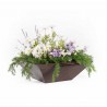 The Outdoor Plus Maya Hammered Copper Planter with Water Bowl