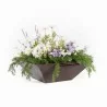 The Outdoor Plus Maya Hammered Copper Planter with Water Bowl - The Outdoor Plus Maya Hammered Copper Planter with Water Bowl