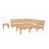 Anderson Teak Riviera Luxe 7-Pieces Modular Set with Square Tables 006