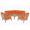 Anderson Teak Riviera Luxe 7-Pieces Modular Set with Square Tables 001