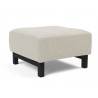 Innovation Living Grand D.E.L. Ottoman in Black Wood Legs and Mixed Dance Natural - Angled