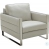 J&M Furniture Constantin Leather Chair Light Grey 001