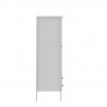 Manhattan Comfort Crown Full Wardrobe with Hanging and 2 Drawers in White Side