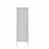 Manhattan Comfort Crown Full Wardrobe with Hanging and 2 Drawers in White Side - Manhattan Comfort Crown Full Wardrobe with Hanging and 2 Drawers in White Side