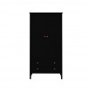 Manhattan Comfort Crown Full Wardrobe with Hanging and 2 Drawers in Black Front