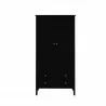 Manhattan Comfort Crown Full Wardrobe with Hanging and 2 Drawers in Black Front - Manhattan Comfort Crown Full Wardrobe with Hanging and 2 Drawers in Black Front