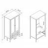 Manhattan Comfort Crown Full Wardrobe with Hanging and 2 Drawers in Black Size - Manhattan Comfort Crown Full Wardrobe with Hanging and 2 Drawers in Black Size