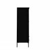Manhattan Comfort Crown Full Wardrobe with Hanging and 2 Drawers in Black Side - Manhattan Comfort Crown Full Wardrobe with Hanging and 2 Drawers in Black Side