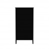 Manhattan Comfort Crown Full Wardrobe with Hanging and 2 Drawers in Black Back