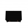 Manhattan Comfort Crown Full Wardrobe with Hanging and 2 Drawers in Black Top