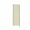 Manhattan Comfort Crown Full Wardrobe with Hanging and 2 Drawers in Off White Side - Manhattan Comfort Crown Full Wardrobe with Hanging and 2 Drawers in Off White Side