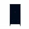 Manhattan Comfort Crown Full Wardrobe with Hanging and 2 Drawers in Tatiana Midnight Blue Front - Manhattan Comfort Crown Full Wardrobe with Hanging and 2 Drawers in Tatiana Midnight Blue Front