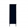 Manhattan Comfort Crown Full Wardrobe with Hanging and 2 Drawers in Tatiana Midnight Blue Side