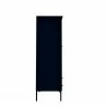 Manhattan Comfort Crown Full Wardrobe with Hanging and 2 Drawers in Tatiana Midnight Blue Side - Manhattan Comfort Crown Full Wardrobe with Hanging and 2 Drawers in Tatiana Midnight Blue Side