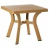 Viva Resin Square Dining Table 31 inch Teak Brown - Viva Resin Square Dining Table 31 inch Teak Brown