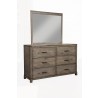 Alpine Furniture Sydney Mirror, Weathered Grey - Front Side Angle