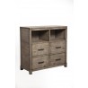 Alpine Furniture Sydney 4 Drawer TV Media Chest, Weathered Grey - Front Side Angle - Alpine Furniture Sydney 4 Drawer TV Media Chest, Weathered Grey - Front Side Angle