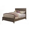 Alpine Furniture Sydney California / Standard King Panel Bed, Weathered Grey - Front Side Angle