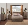 Alpine Furniture Sydney California / Standard King Panel Bed, Weathered Grey - Lifestyle