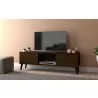Manhattan Comfort Doyers 53.15 Mid-Century Modern TV Stand in Nut Brown - Manhattan Comfort Doyers 53.15 Mid-Century Modern TV Stand in Nut Brown