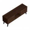 Manhattan Comfort Doyers 53.15 Mid-Century Modern TV Stand in Nut Brown Top